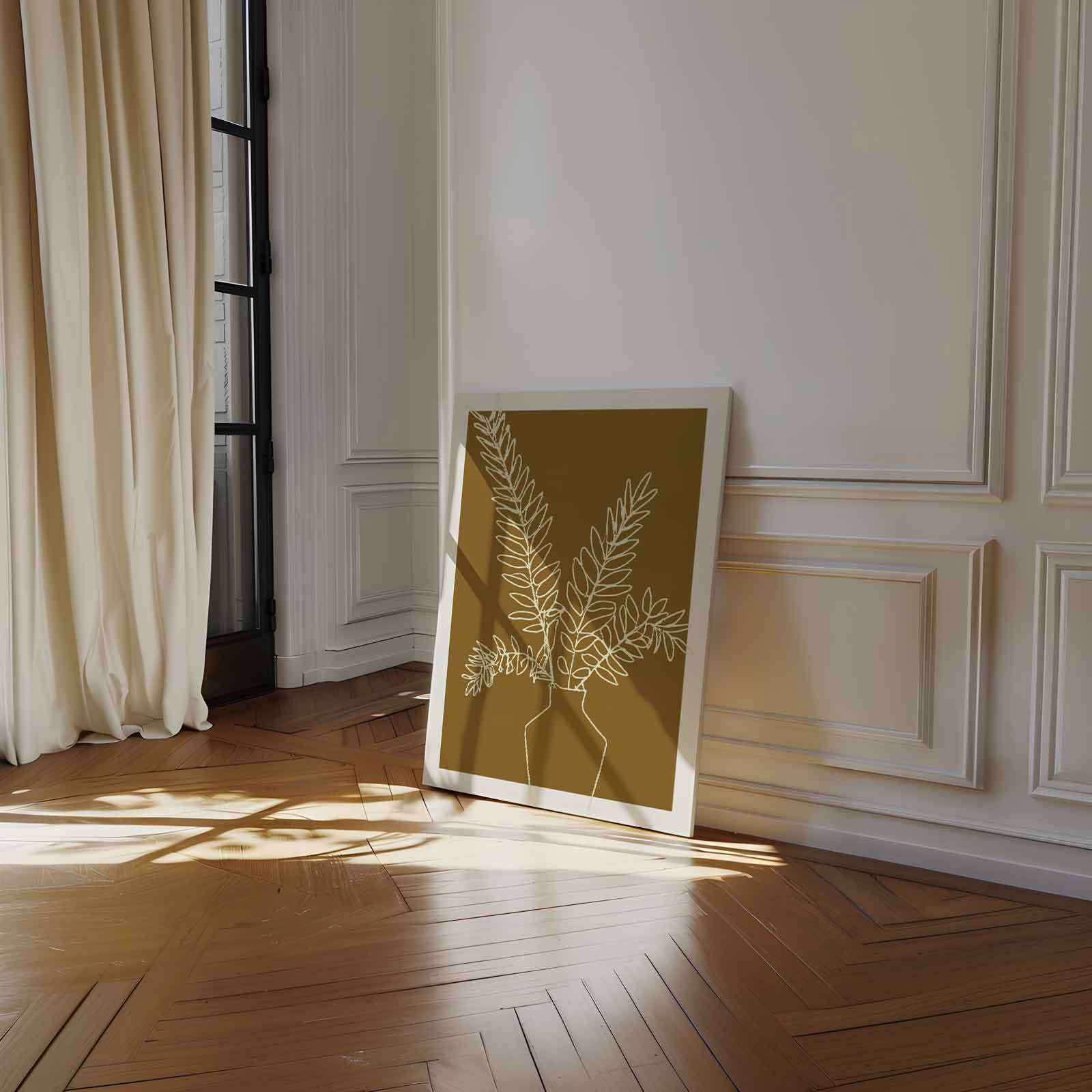 Minimalistische Botanische Illustratie Kunstwerk-canvas-dibond-plexiglas-wanddecoratie-WallArtistic