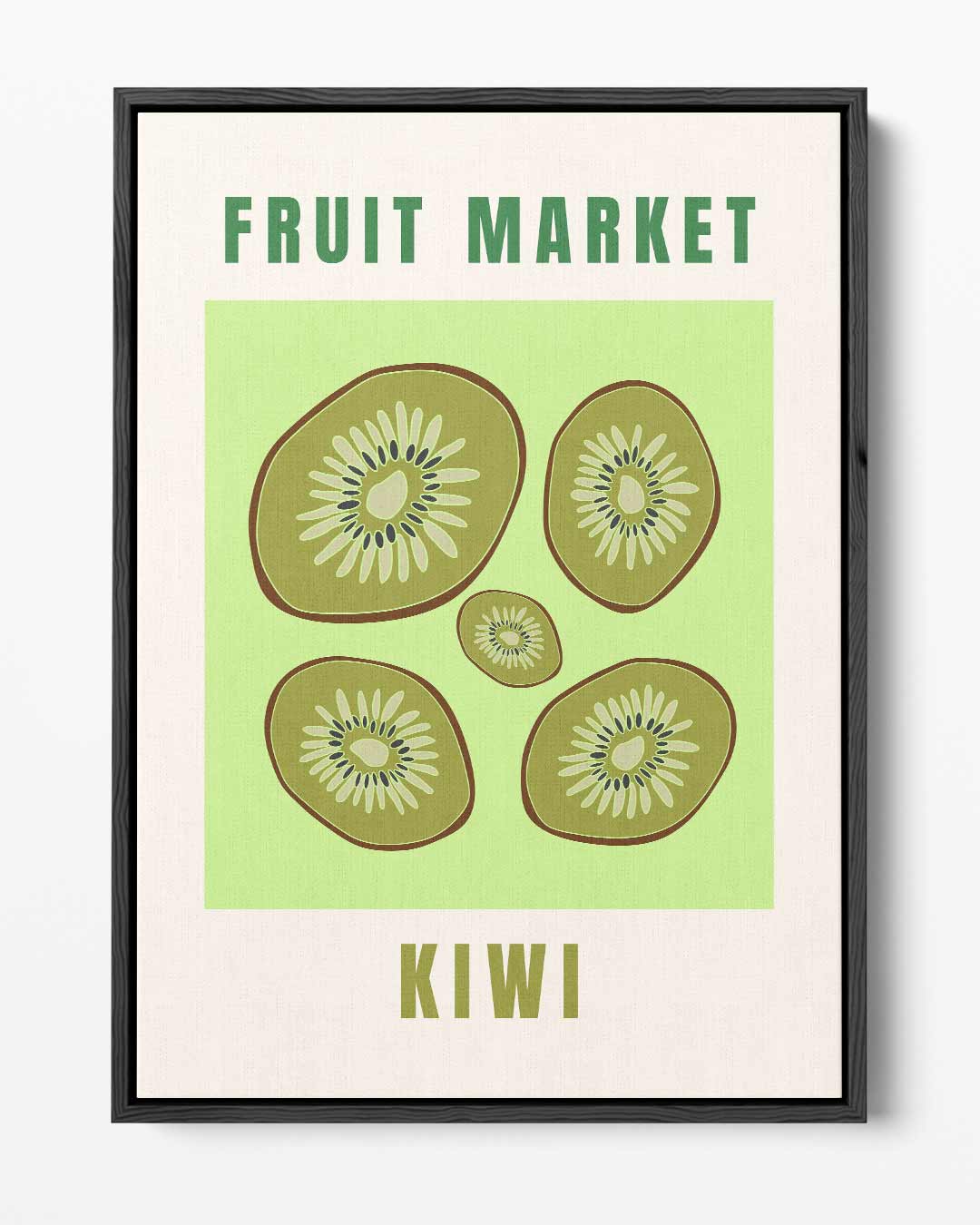 Kiwi Fruit Market Poster Kunstwerk-canvas-dibond-plexiglas-wanddecoratie-WallArtistic