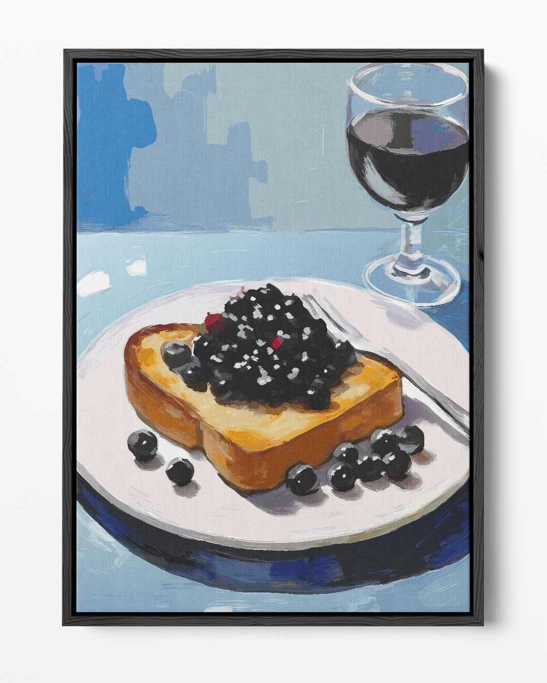 Blauwe Bessen Ontbijtdatje Kunstwerk-canvas-dibond-plexiglas-wanddecoratie-WallArtistic