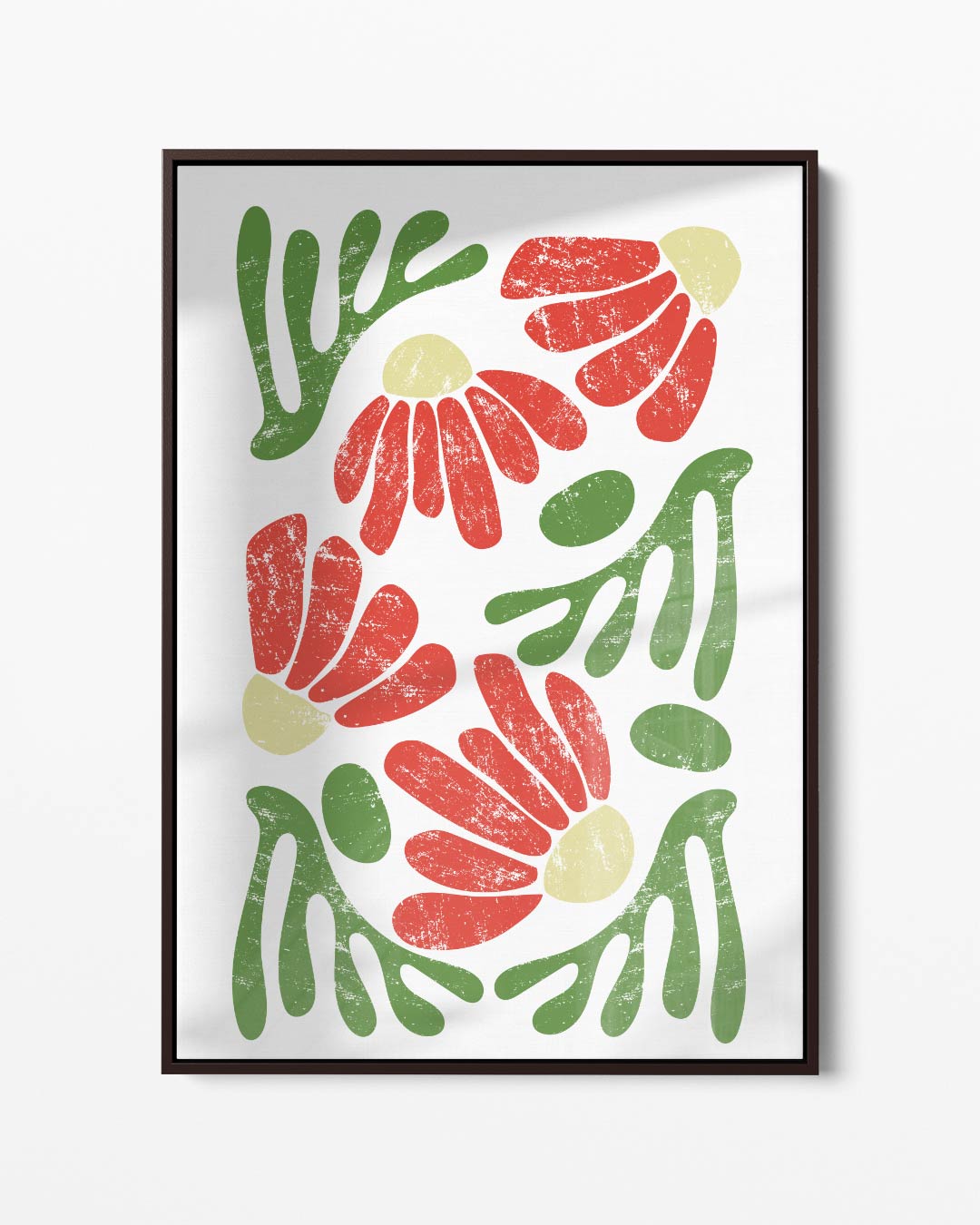 Bloemen in Aquarelstijl Kunstwerk-canvas-dibond-plexiglas-wanddecoratie-WallArtistic