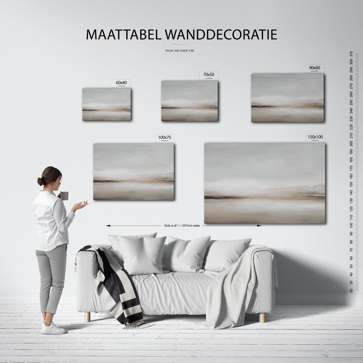 Rustige landschapstinten Kunstwerk
