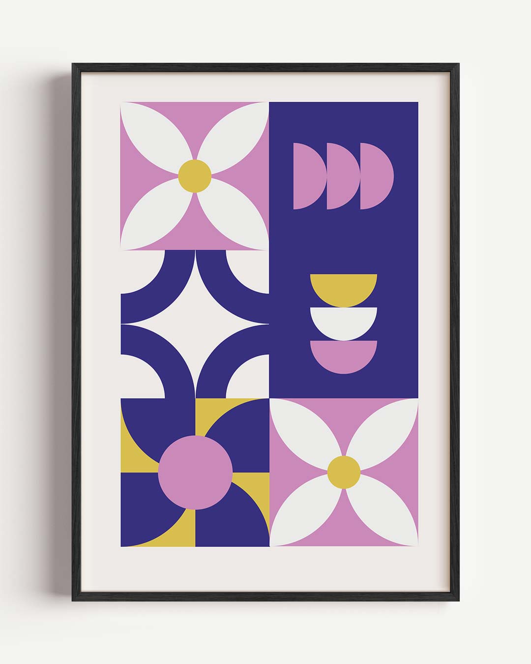 Moderne Retro Bloemenposter