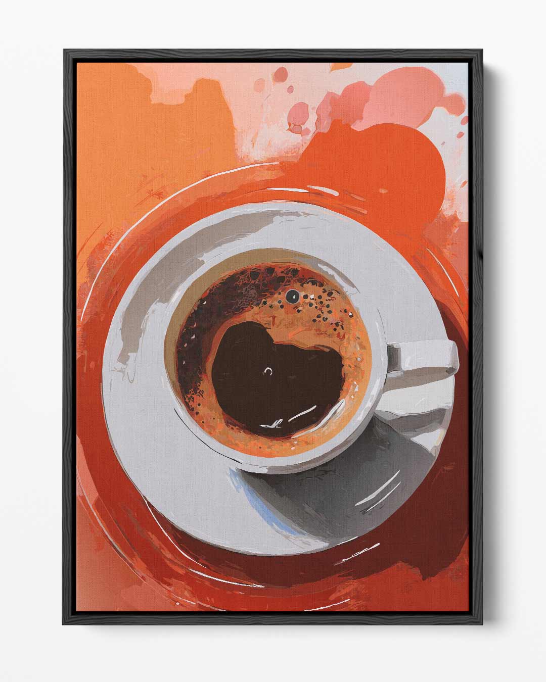 Koffiemoment in Abstracte Stijl Kunstwerk-canvas-dibond-plexiglas-wanddecoratie-WallArtistic