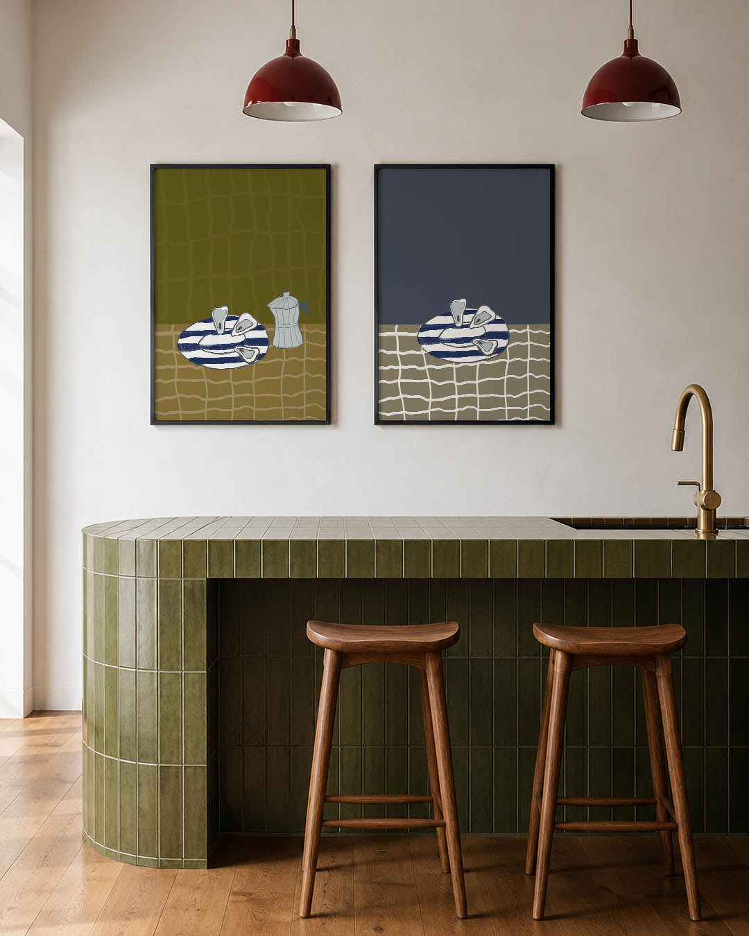 Kleurrijke tafelsetting Posterset