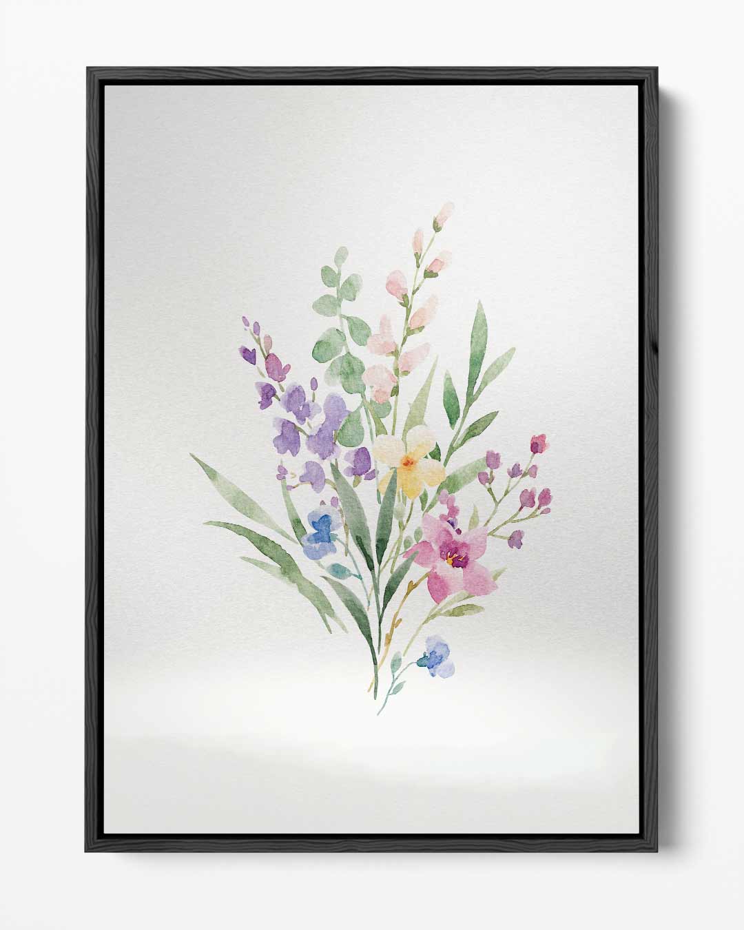 Zomerse Bloemenpracht in Aquarel Kunstwerk-canvas-dibond-plexiglas-wanddecoratie-WallArtistic