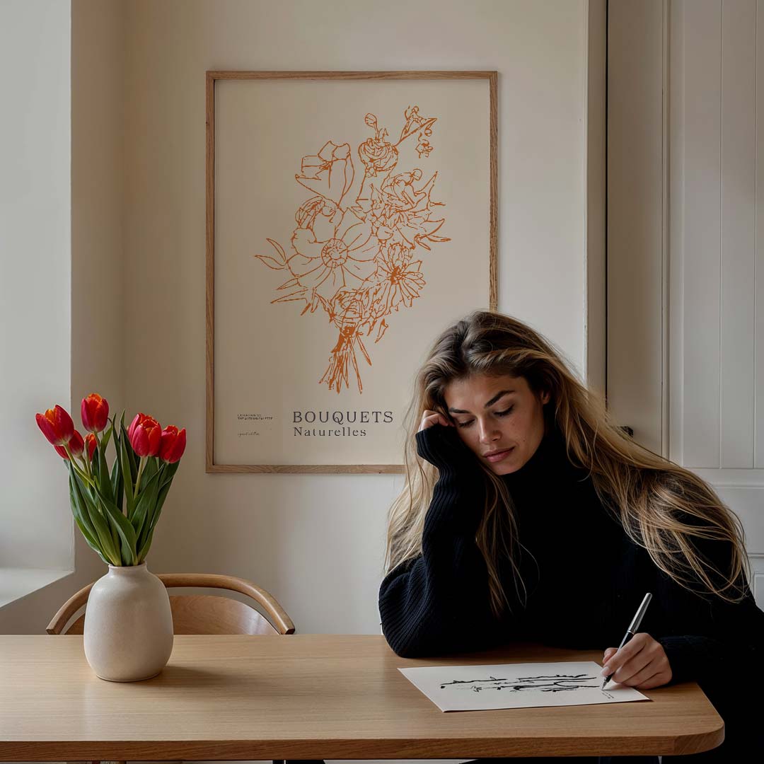 Bloemenboeket Illustratie Poster-WallArtistic