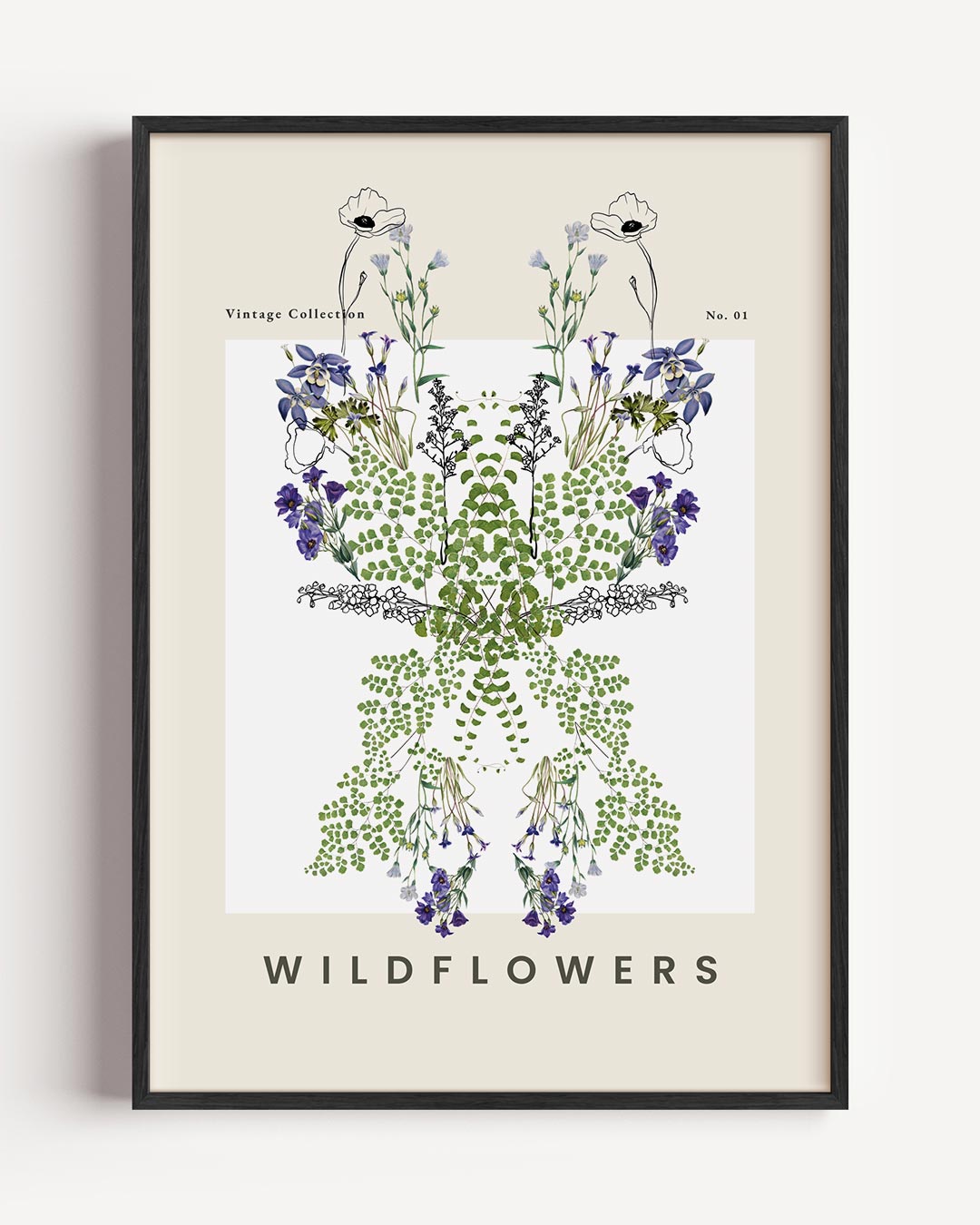 Wilde Bloemen Vintage Poster-WallArtistic