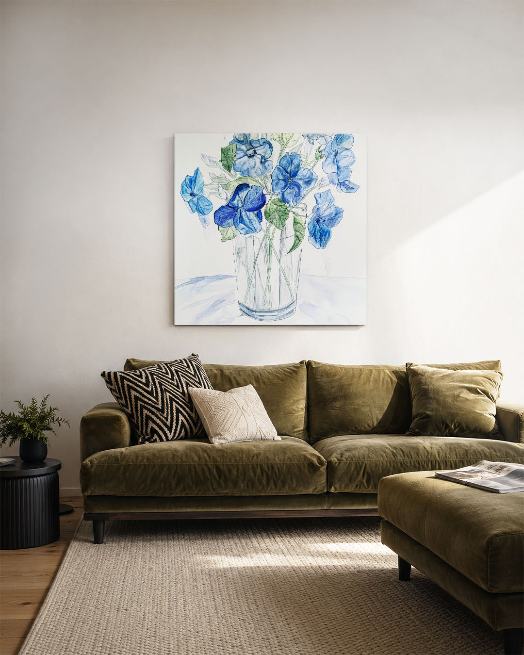 Bloemen in vaas Kunstwerk