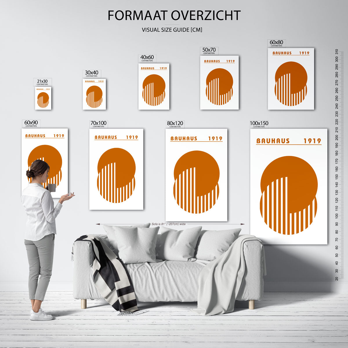Cirkel en lijnen Poster