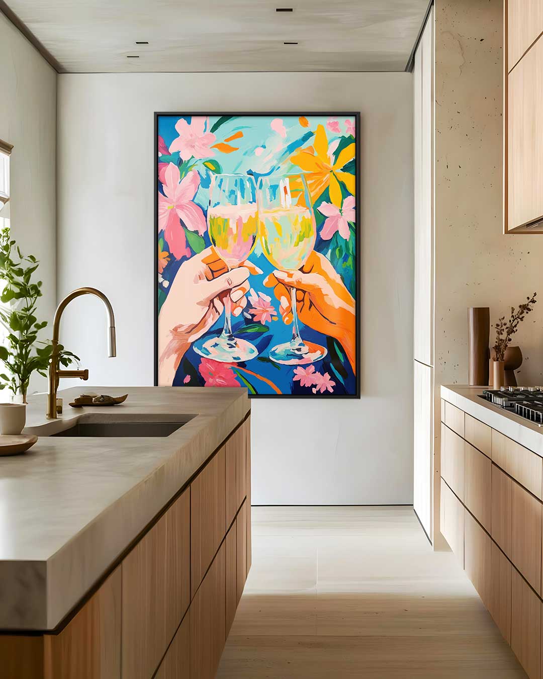 Vrolijk Bloemenfeest Kunstwerk-canvas-dibond-plexiglas-wanddecoratie-WallArtistic