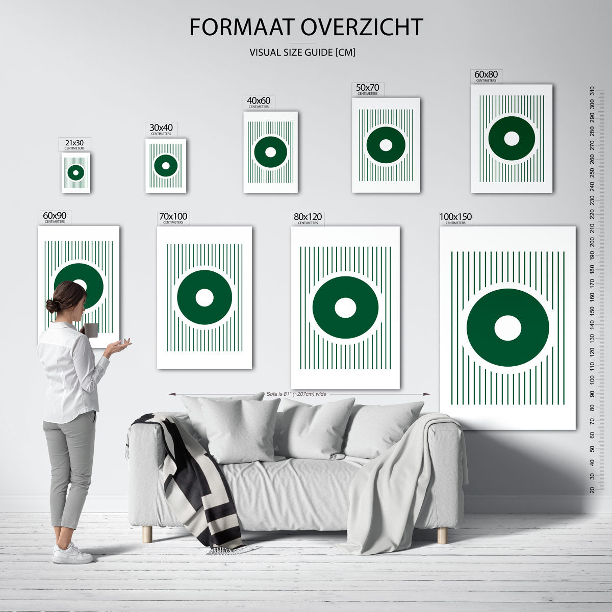 Cirkel en lijnen Poster