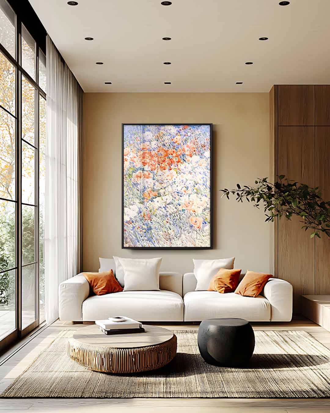 Bloemenweelde in de Natuur Kunstwerk-canvas-dibond-plexiglas-wanddecoratie-WallArtistic