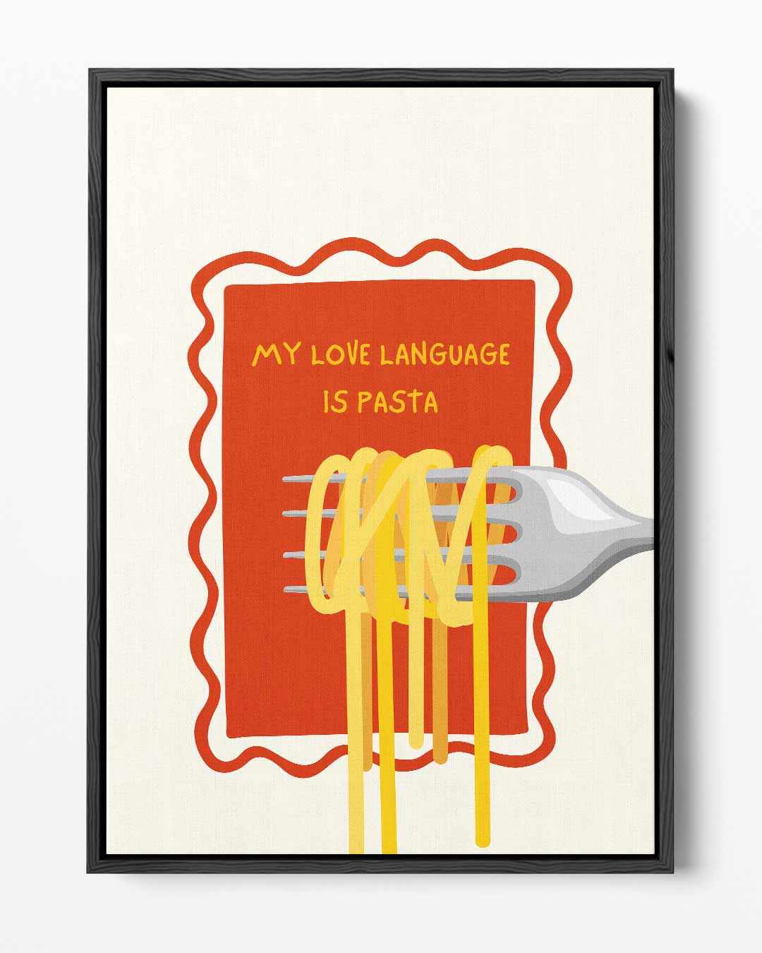 Pasta Liefde Teken Kunstwerk-canvas-dibond-plexiglas-wanddecoratie-WallArtistic