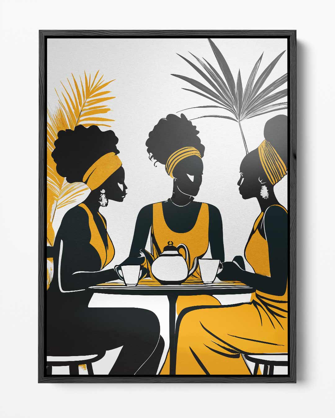 Gezellige Koffie Ontmoeting Kunstwerk-canvas-dibond-plexiglas-wanddecoratie-WallArtistic