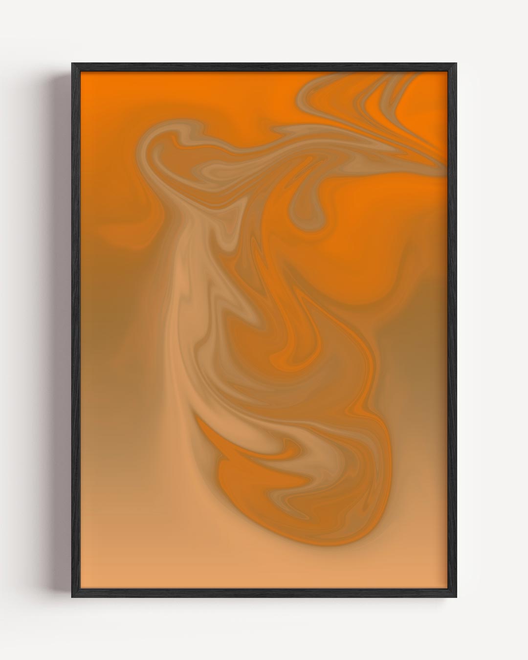 Vloeiende Oranje Vibes Poster-WallArtistic