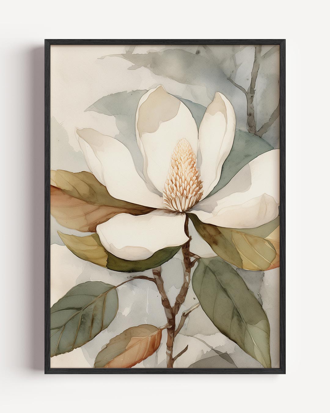 Elegante Magnolia Bloemen Poster-WallArtistic