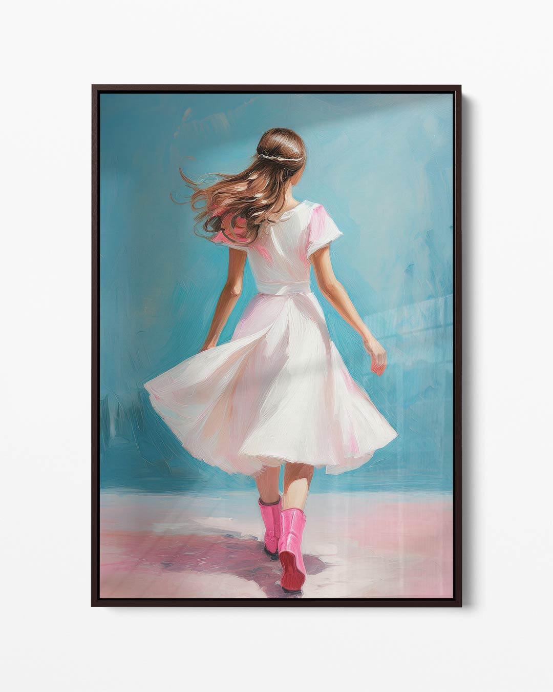 Dansende Lente in Pastelkleuren Kunstwerk-canvas-dibond-plexiglas-wanddecoratie-WallArtistic