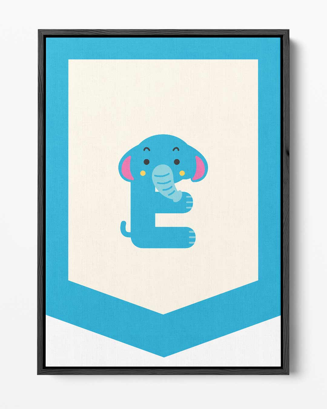 Schattig Olifantje Alfabet Poster Kunstwerk-canvas-dibond-plexiglas-wanddecoratie-WallArtistic