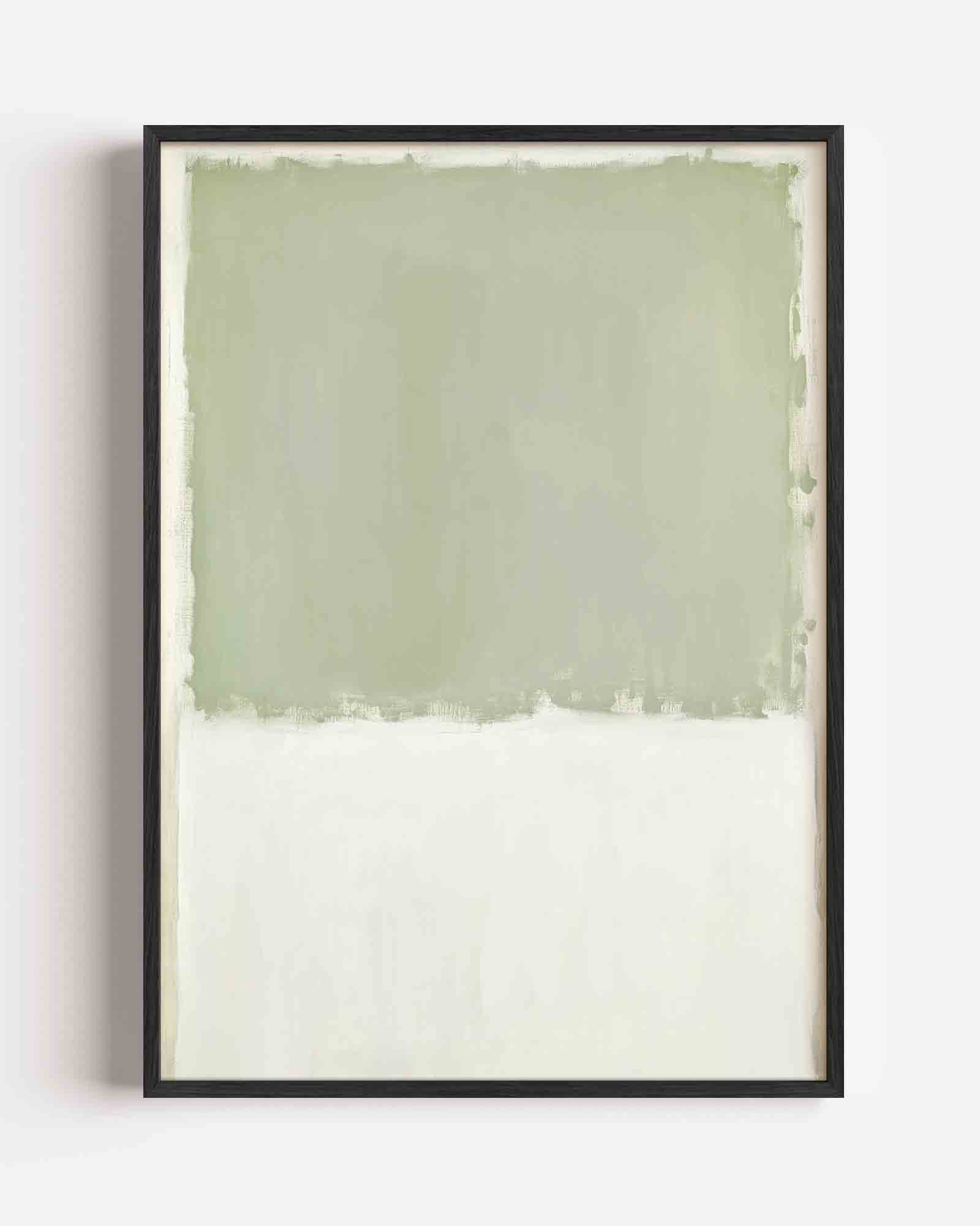 Groene en witte abstracte Poster
