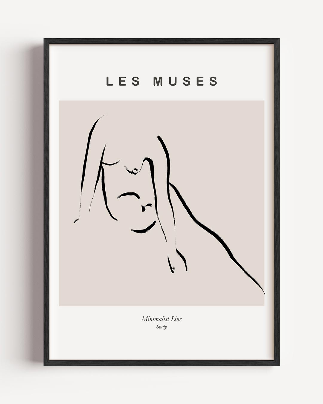 Les Muses Minimalistische Lijnposter-WallArtistic