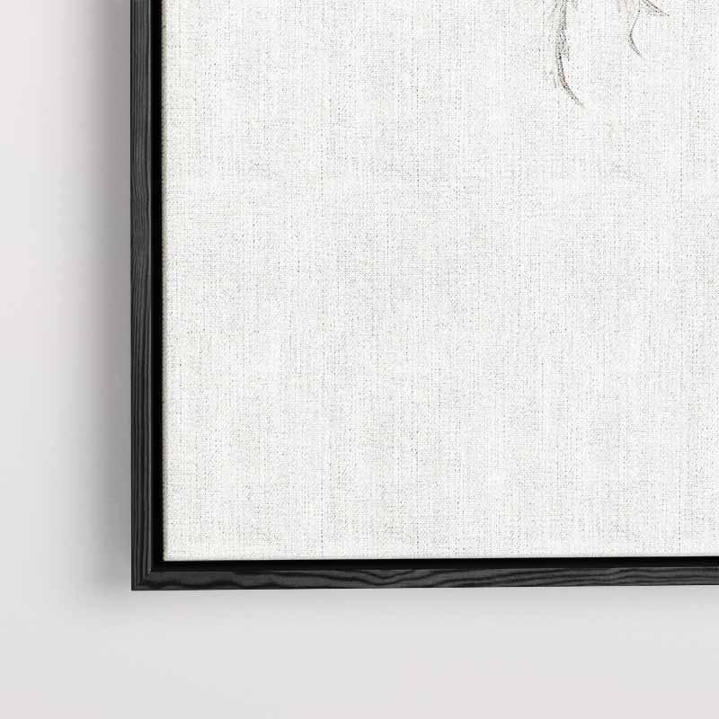 Elegante Lijntekening van Klimplant Kunstwerk-canvas-dibond-plexiglas-wanddecoratie-WallArtistic