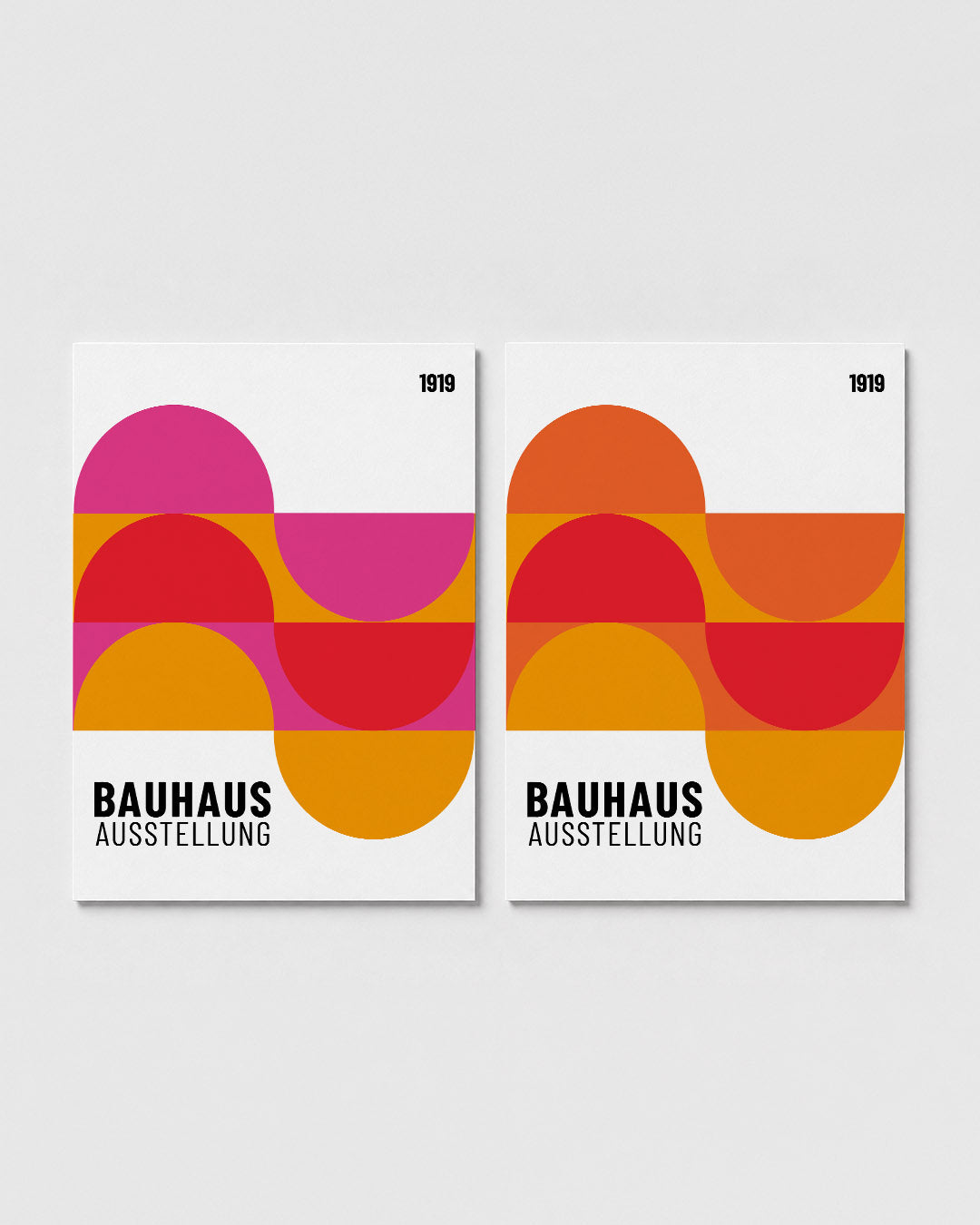 Kleurrijke halve cirkels Posterset