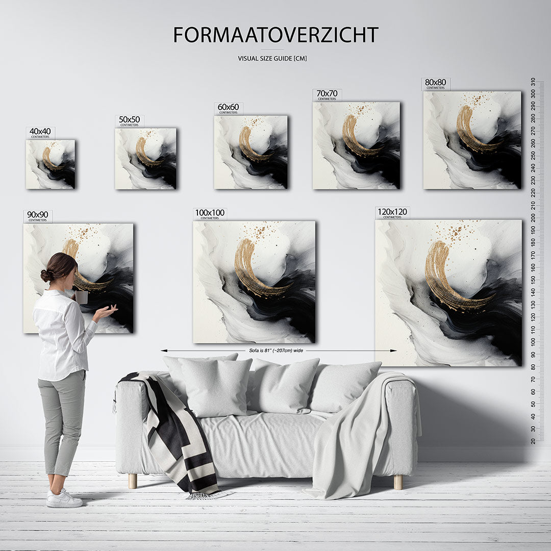 Dynamische vormen Kunstwerk