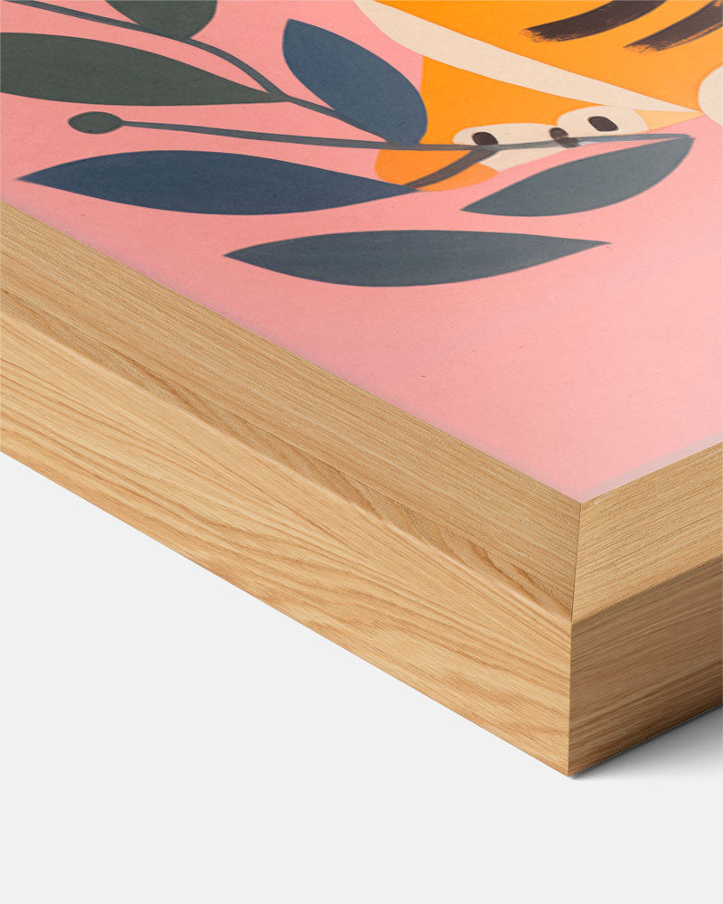 Vrolijke Tijger Met Bloemen Poster-WallArtistic