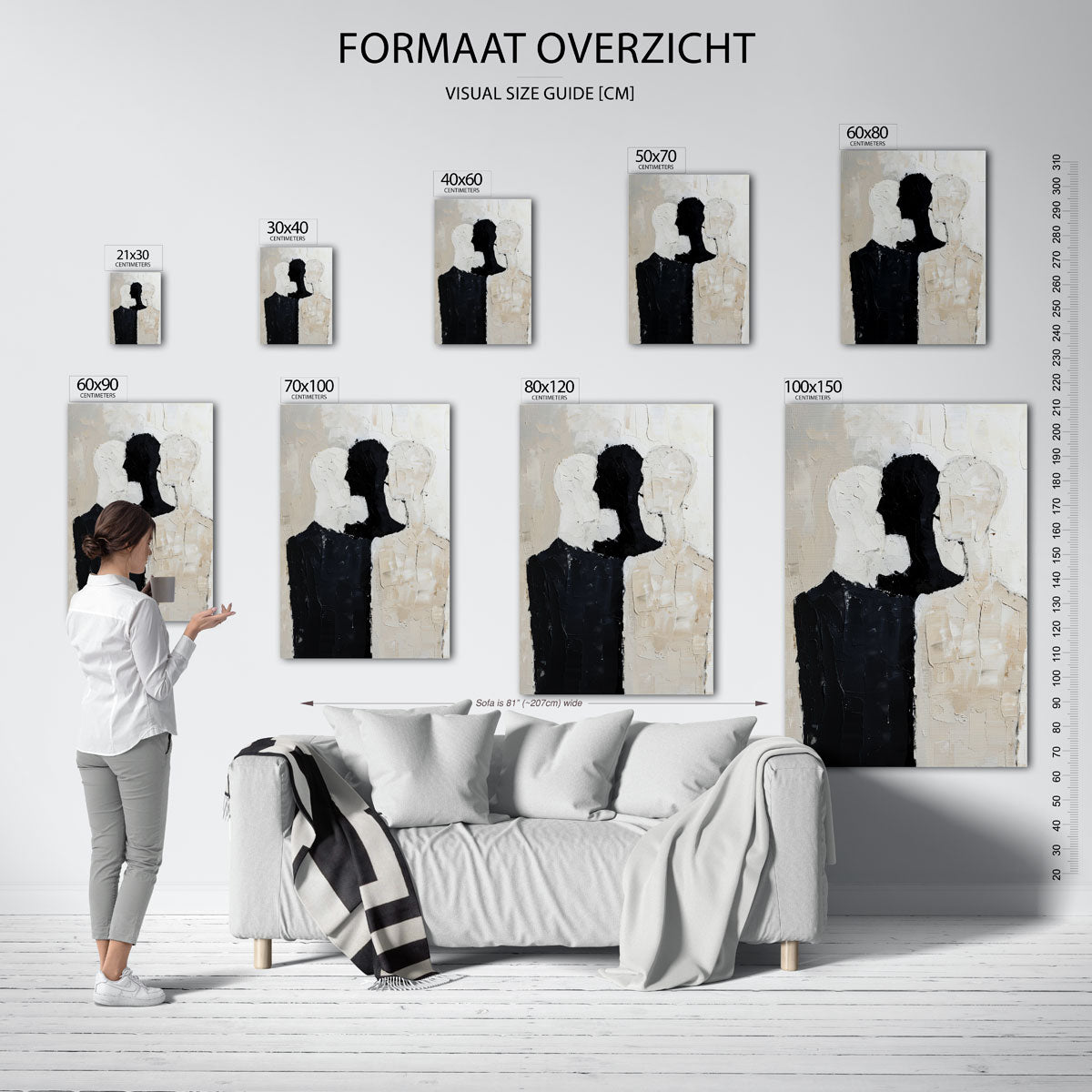 Drie silhouetten Poster