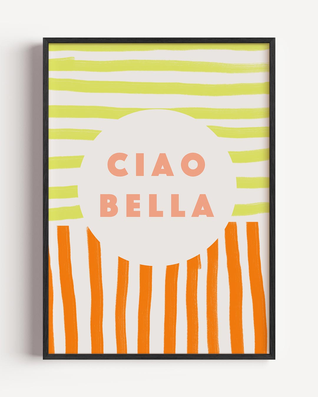 Ciao Bella Strepen Poster-WallArtistic