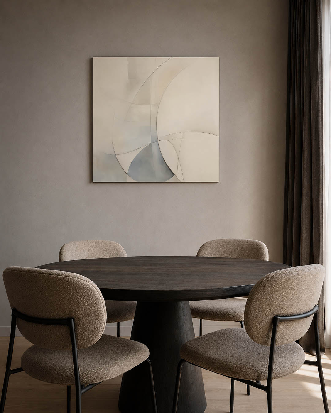 Zachte lijnen compositie Kunstwerk
