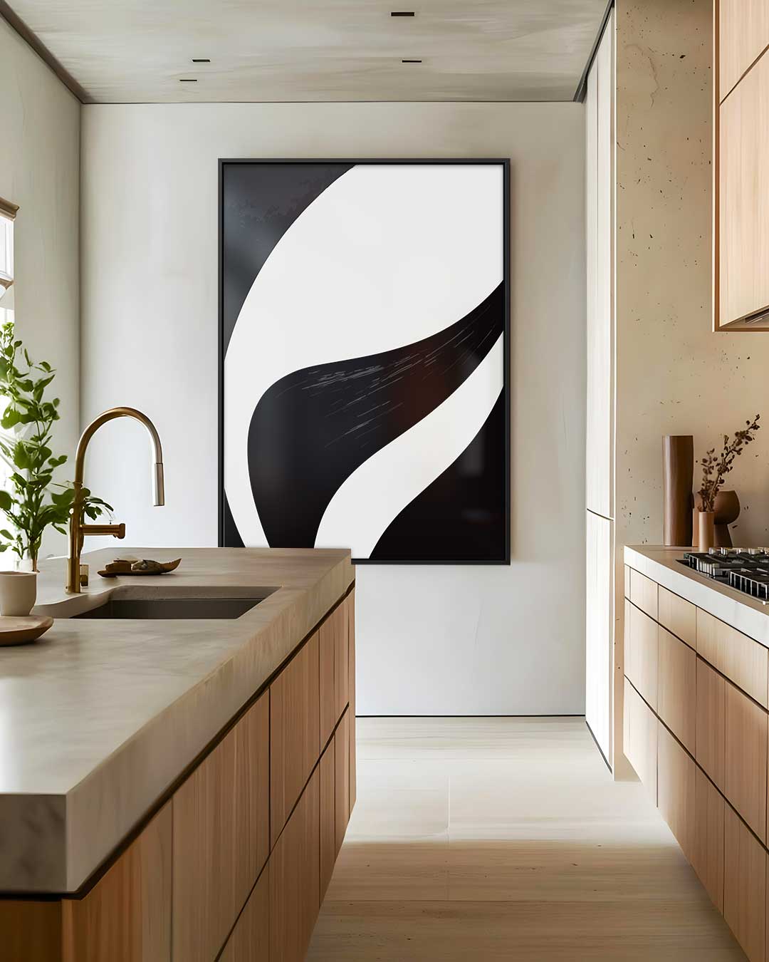 Golvende Yin-Yang Kunstwerk-canvas-dibond-plexiglas-wanddecoratie-WallArtistic