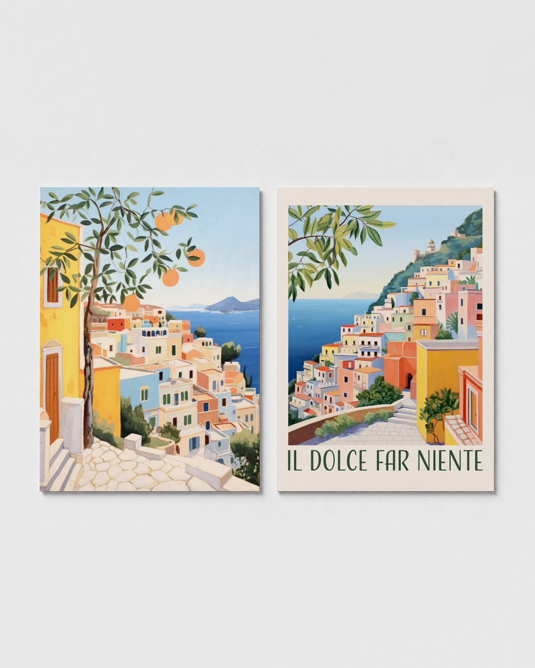 Zonnige kustlijn Posterset