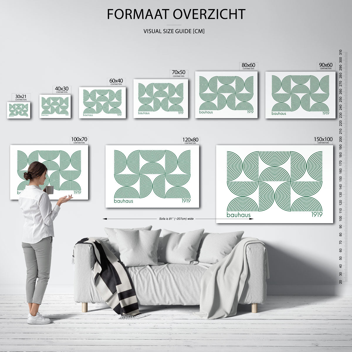 Cirkelpatroon en lijnen Poster