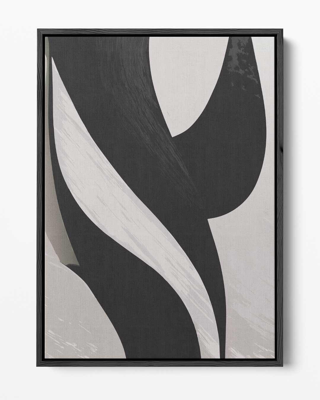 Elegante Vormen in Zwart en Wit Kunstwerk-canvas-dibond-plexiglas-wanddecoratie-WallArtistic