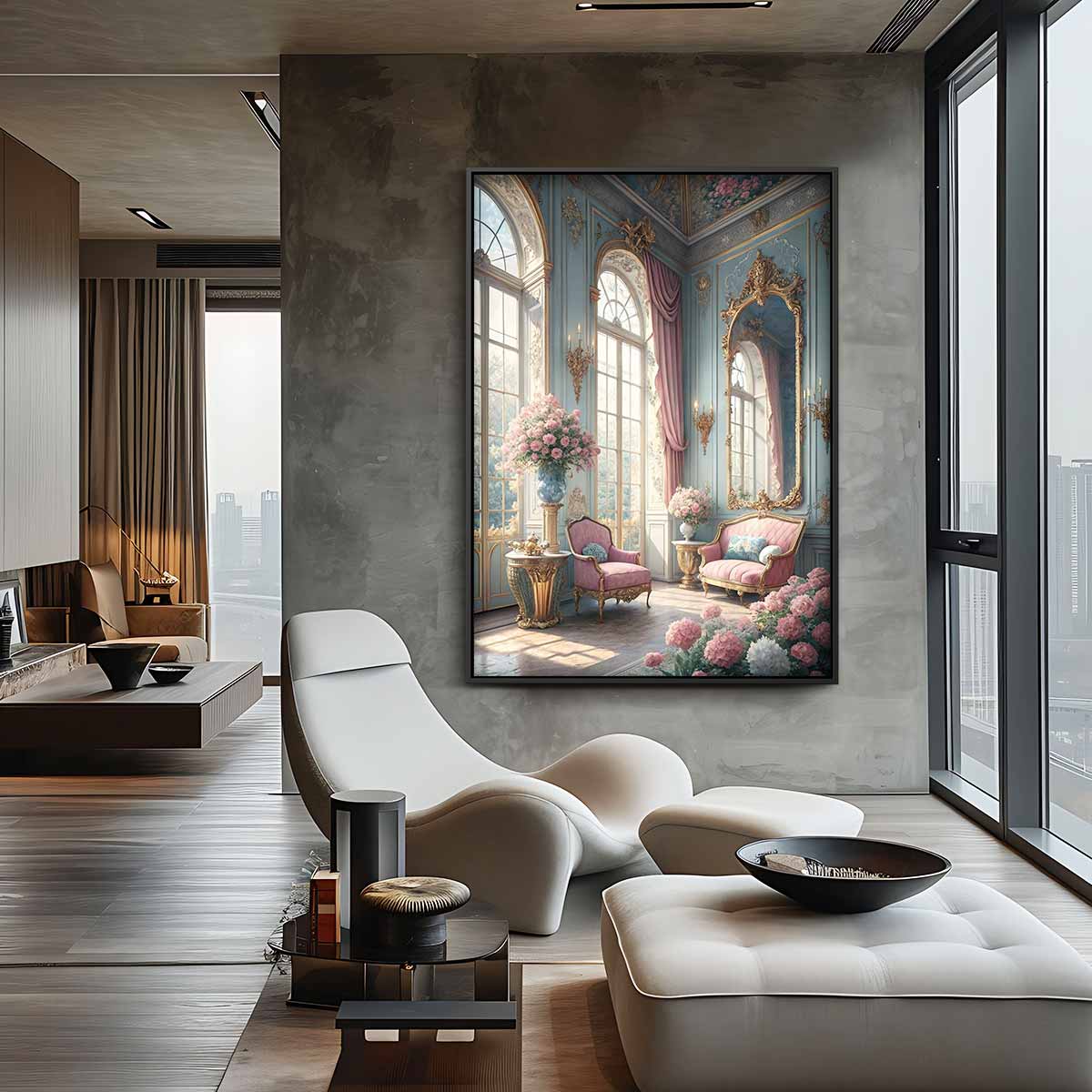 Romantische Bloemenpracht Kunstwerk-canvas-dibond-plexiglas-wanddecoratie-WallArtistic