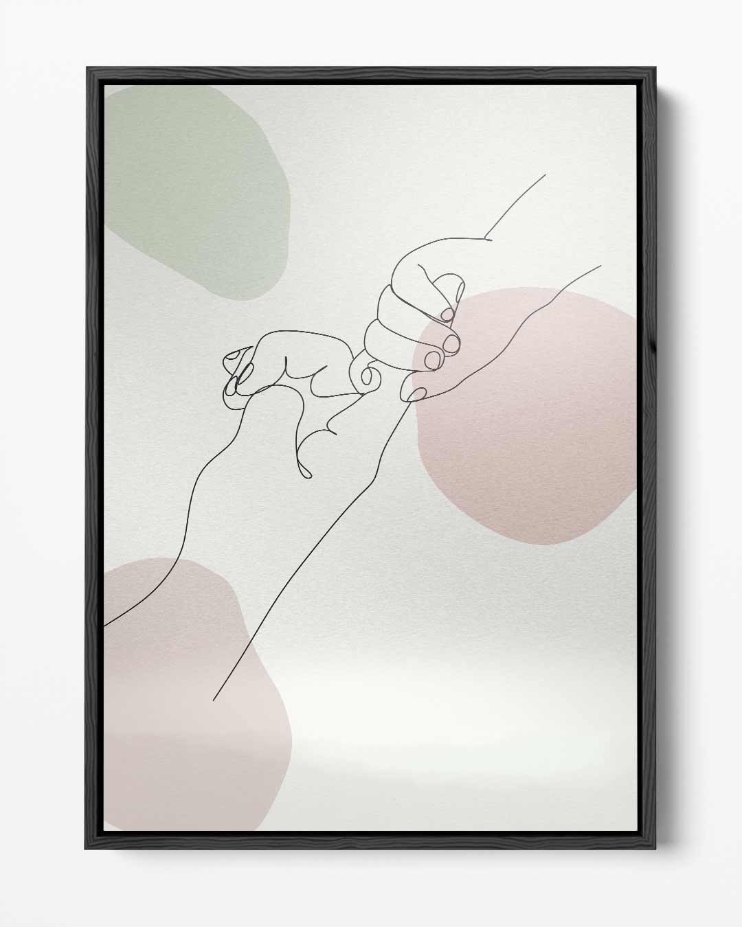 Verbondenheid in Lijntekening Kunstwerk-canvas-dibond-plexiglas-wanddecoratie-WallArtistic
