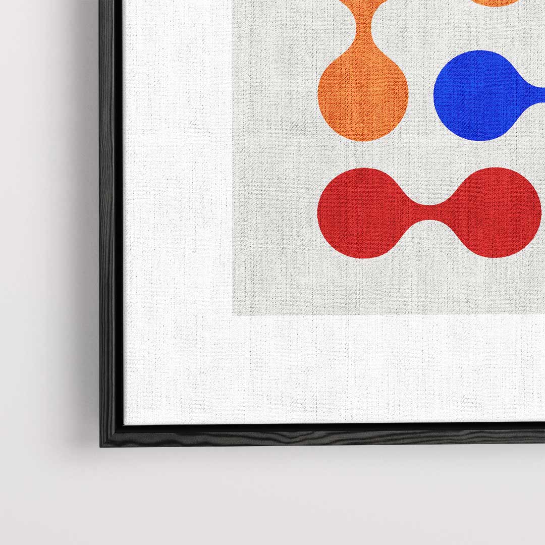 Speelse Bauhaus Vormen Kunstwerk-canvas-dibond-plexiglas-wanddecoratie-WallArtistic