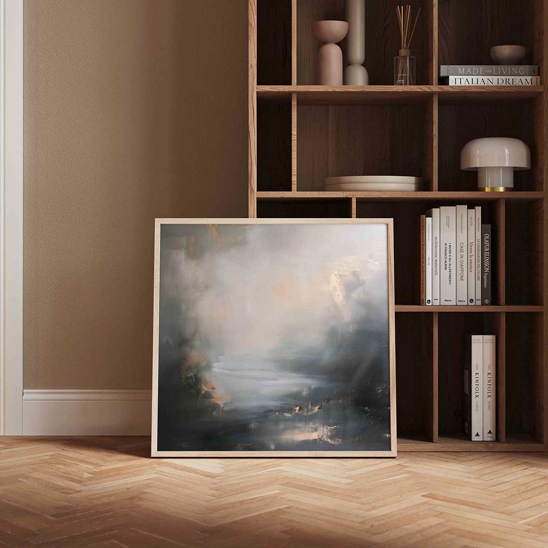 Abstracte mistige landschappen Poster