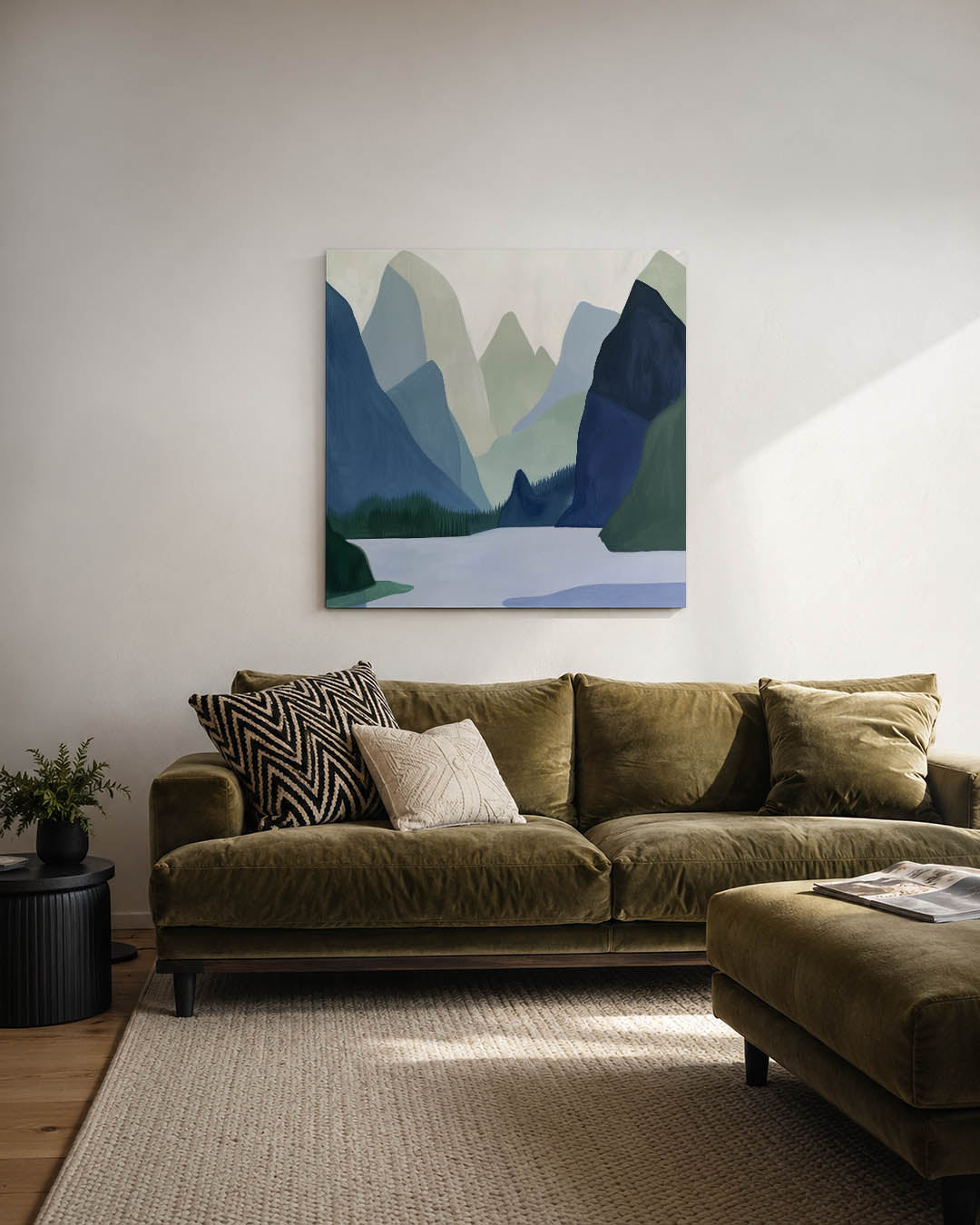 Serene berglandschap Kunstwerk