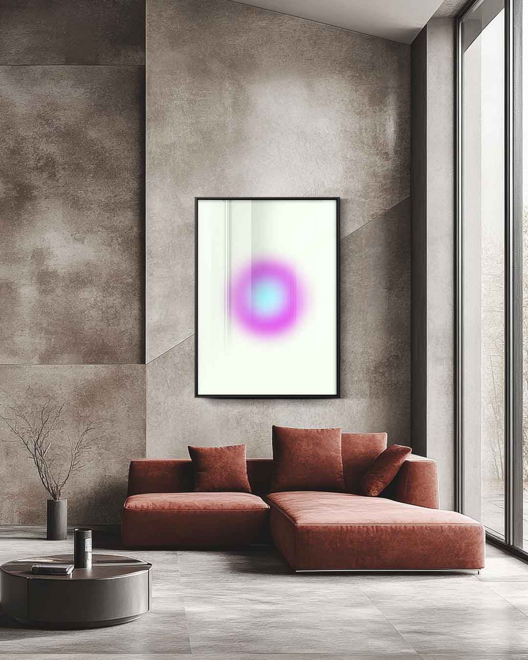 Stralende Kring van Kleur Kunstwerk-canvas-dibond-plexiglas-wanddecoratie-WallArtistic