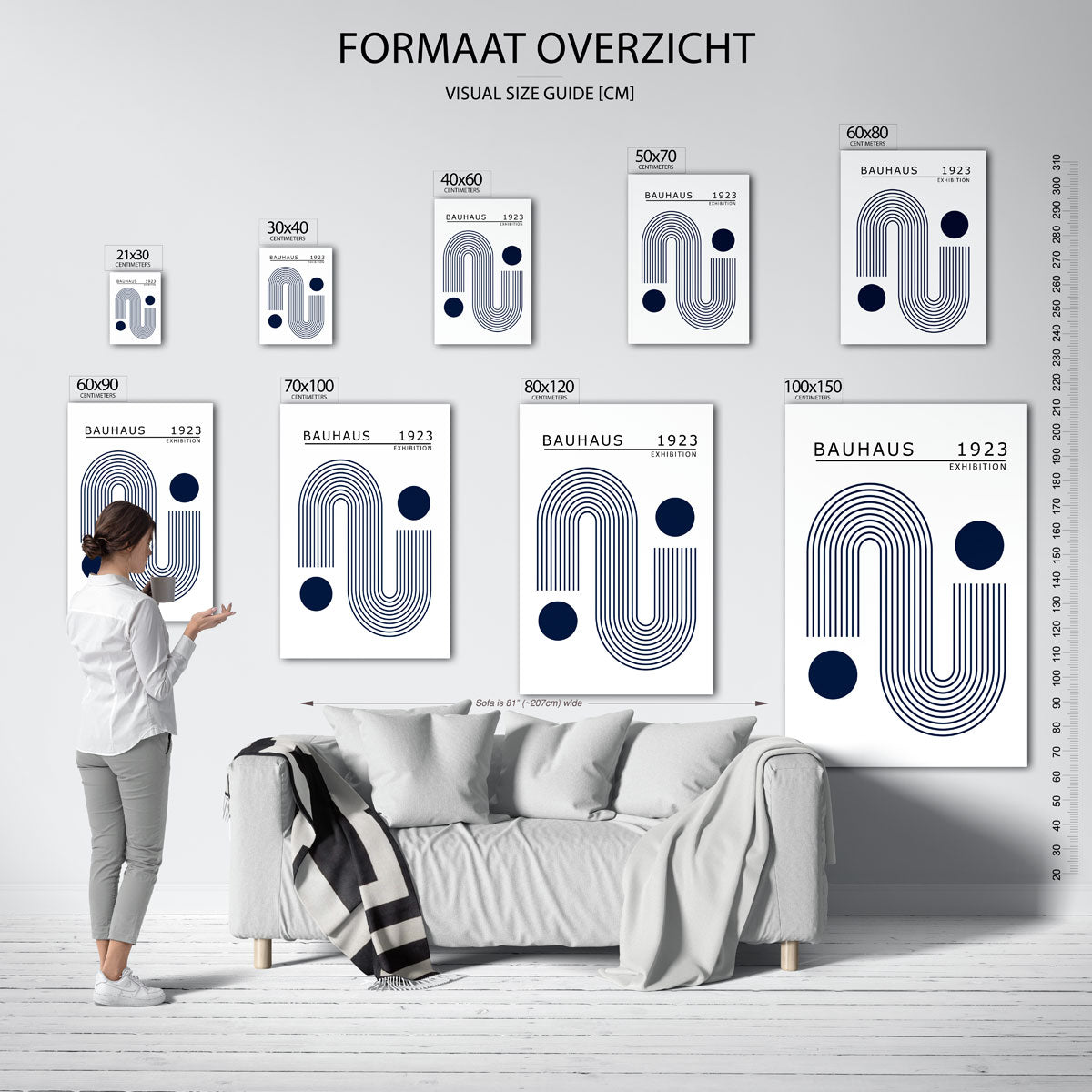 Lijnen en cirkels Poster