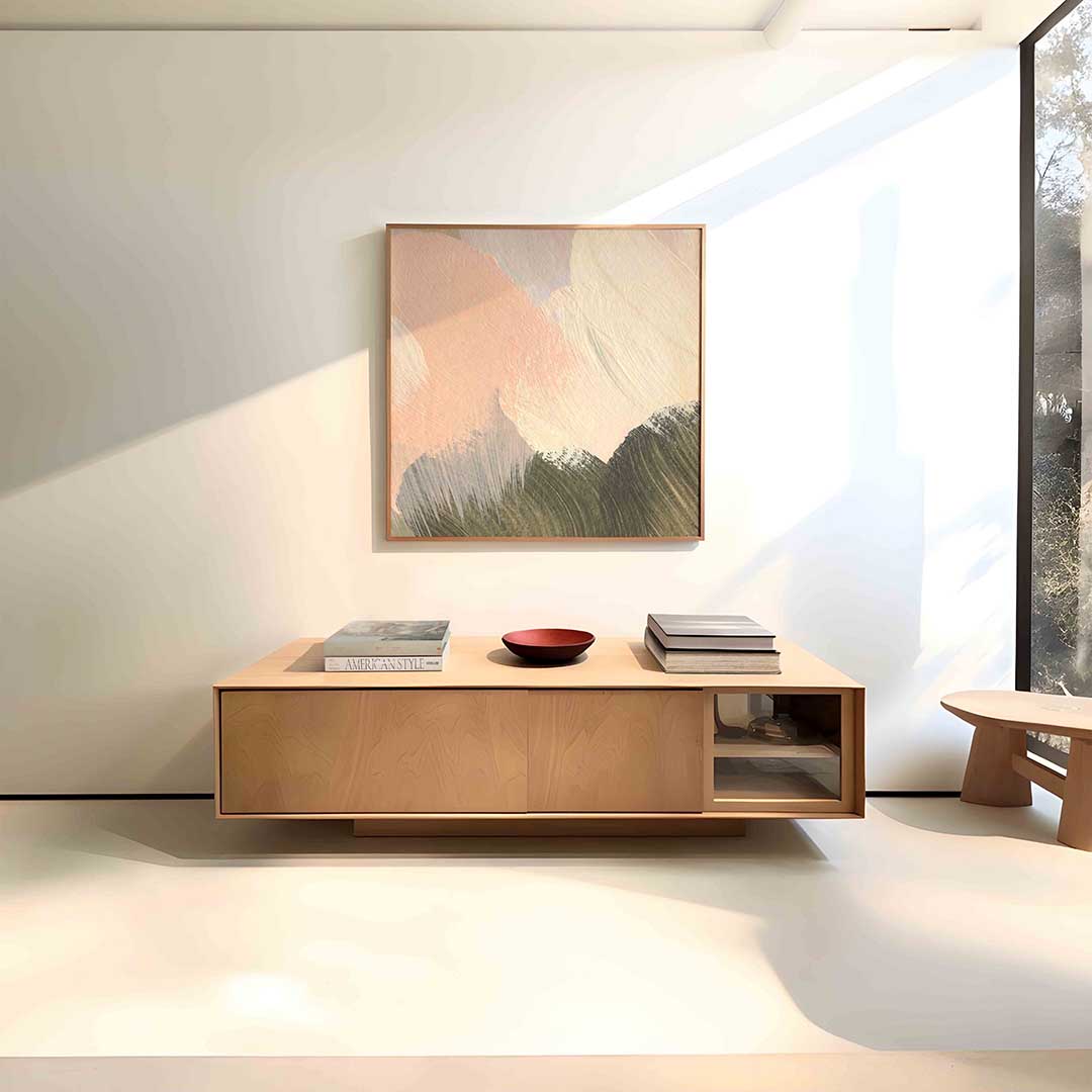 Abstracte penseelstreken Poster