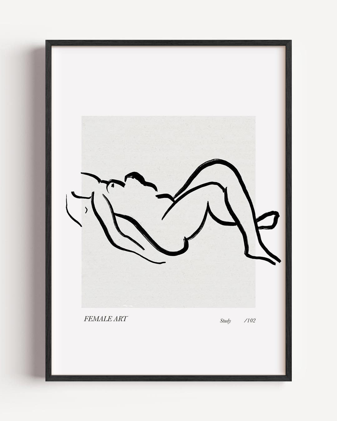Elegante Lijntekening Vrouw Poster-WallArtistic