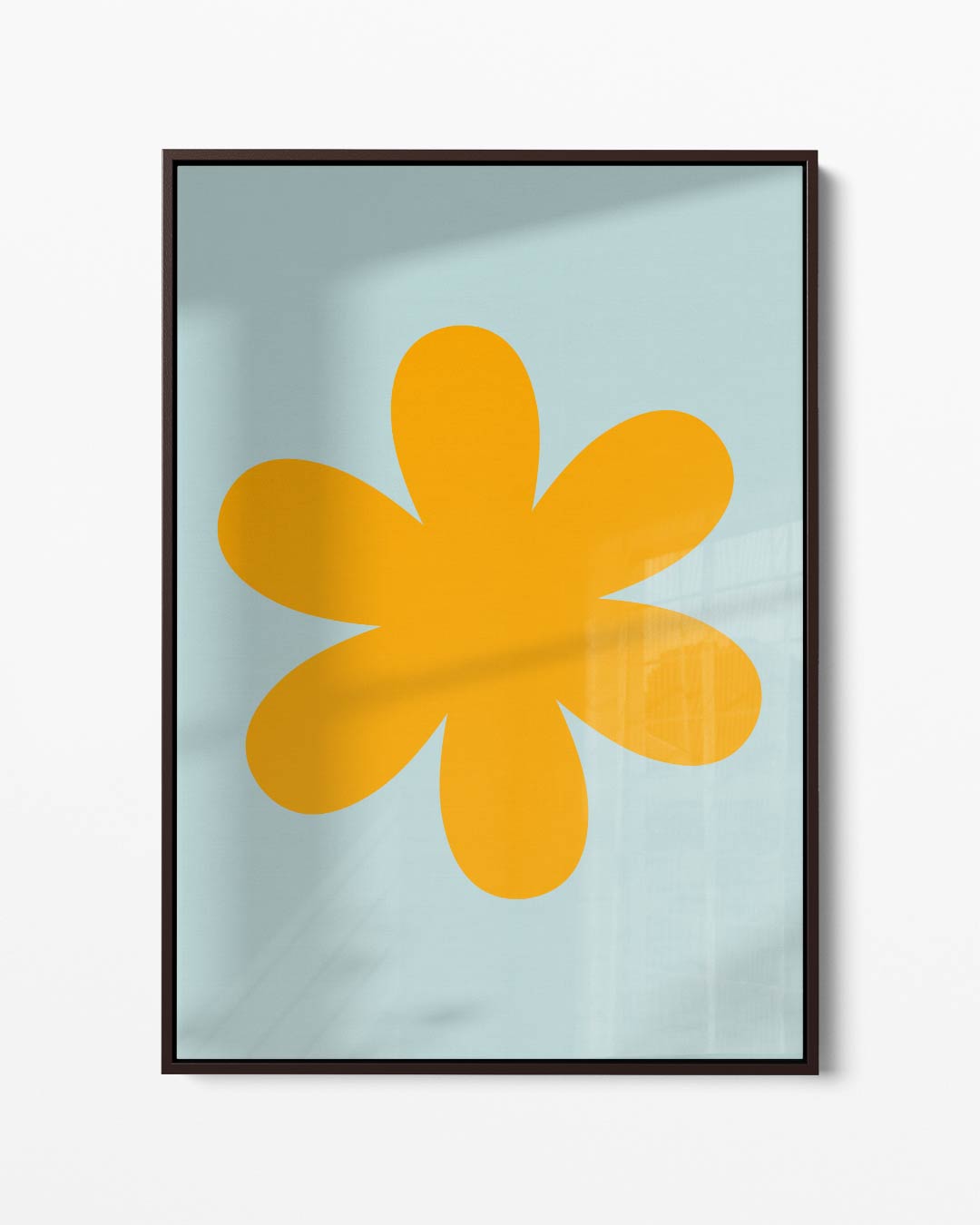 Speelse Bloem in Vrolijke Kleuren Kunstwerk-canvas-dibond-plexiglas-wanddecoratie-WallArtistic