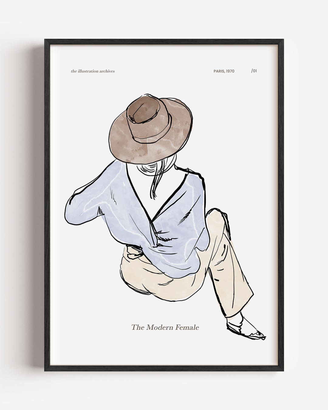 Stijlvolle Parijse Vrouw Poster-WallArtistic
