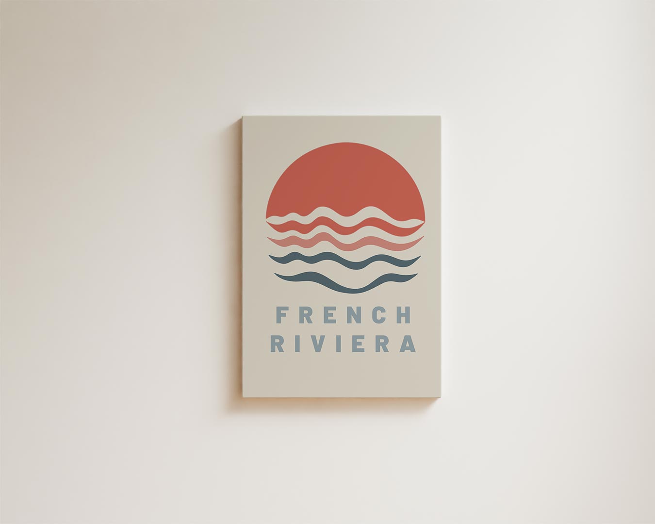Zonsondergang aan de Franse Rivièra Kunstwerk-canvas-dibond-plexiglas-wanddecoratie-WallArtistic