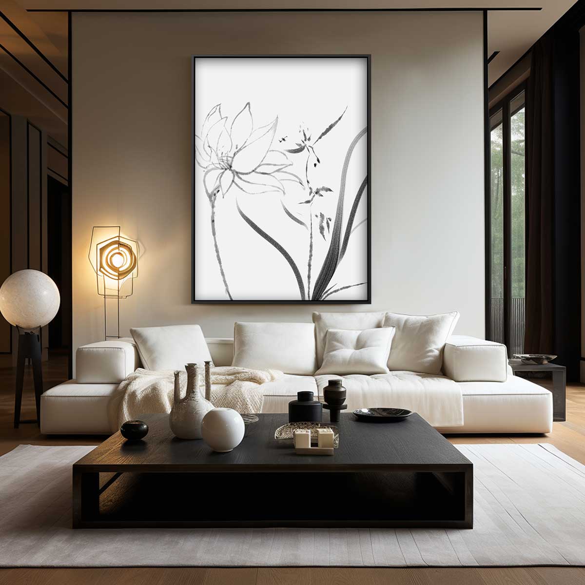 Zen Bloemenpracht Kunstwerk-canvas-dibond-plexiglas-wanddecoratie-WallArtistic