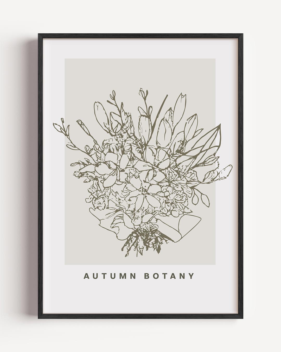 Botanische Herfstbloemen Poster-WallArtistic