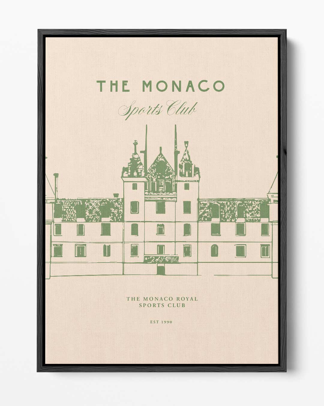 Elegante Architectuur van Monaco Sports Club Kunstwerk-canvas-dibond-plexiglas-wanddecoratie-WallArtistic
